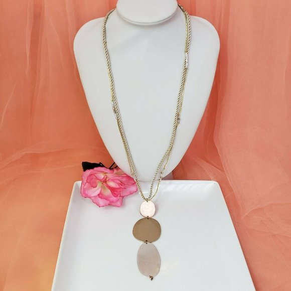 St. Thomas Gold Rope Necklace With Gold Tone Pendant - Picture 8 of 12